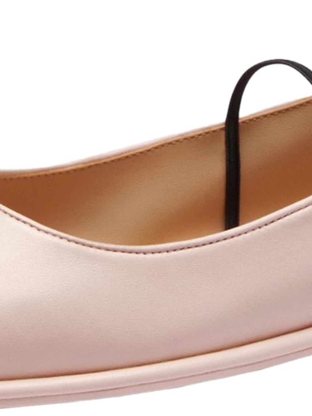 Coach Women's Pale Pink Leather Square-Toe Ballet Flat - Picture 2 of 6